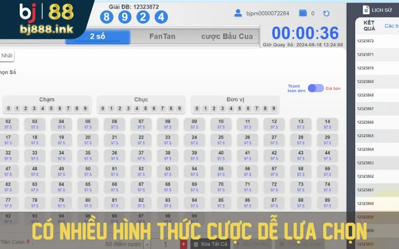 Có nhiều hình thức cược dễ lựa chọn