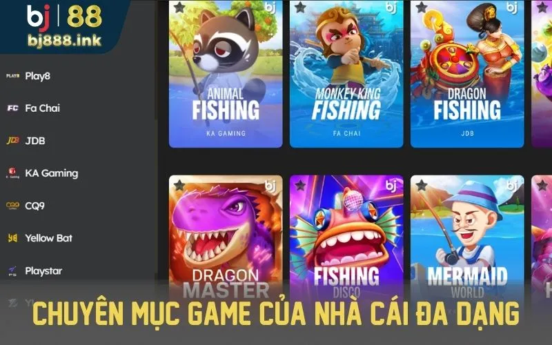 Chuyên mục game của nhà cái đa dạng và nhiều tính năng.