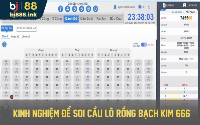 Kinh nghiệm để soi cầu lô rồng bạch kim 666