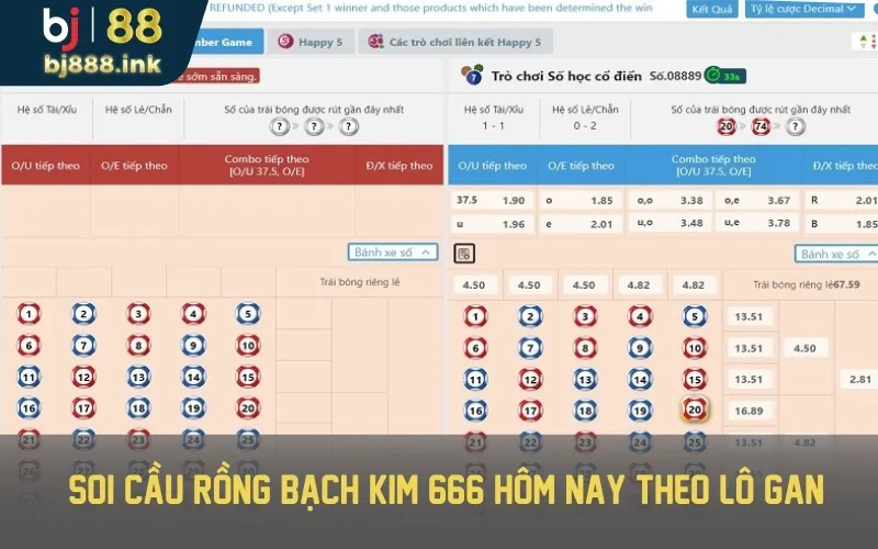 Soi cầu rồng bạch kim 666 hôm nay theo lô gan